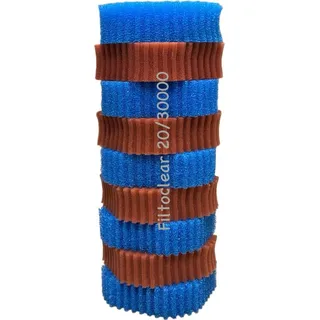 koi- und bonsaiaprk herdecke KH Ersatzschwammset Filtoclear 20000/30000 Filter 5x blau-4x rot passend für Oase