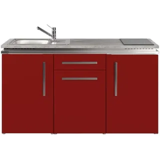 Stengel Miniküche Designline MD 150 mit Kühlschrank, 150 cm, Rot