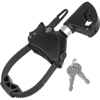 EUFAB 11575 Strap-Rahmenhalter kurz, abschließbar, für U-Bügelrohr: Ø 2,5 cm, 12 cm Länge