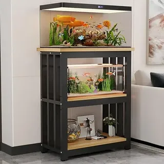 Aquarium-Ständer, mehrstöckiges Stahlregal mit verstellbarem Paneel für Aquarien, Reptilien-Terrarium, Zuhause oder Büro
