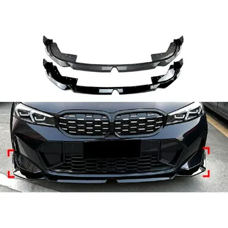 SUNYSGS Spoiler für BMW 3 Series G20 LCI 320i 2023, Front Spoiler Lippe Frontlippe Vorne Spoilerlippe Frontstoßstange Karosserie Kit Auto ZubehöR,Piano Black