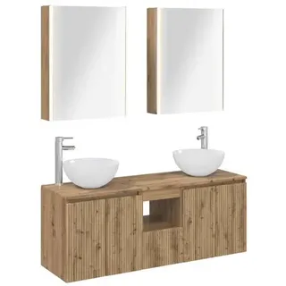 vidaXL Badezimmerschrank-Set 5 pcs Artisan-Eiche 53 x 15,5 x 70 cm