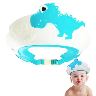 Duschhaube Kinder, Baby Shampoo Kappe, Baby Verstellbarer Shampoo Schutz, Shampoo Bade Bad SchüTzen Weiche Kappe Hut, Kappe Wasserdicht Cap für Kinder Mehr als 6 Monate Größenverstellbar, Blau