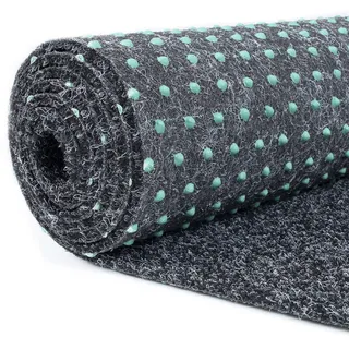 Carpeto Rugs Kunstrasen Balkon Teppich Wasserfest - Kunstrassenteppich Outdoor - Rasenteppich Balkon Meterware mit Noppen - Kunstgras Balkonteppich - Grau - 400 x 400 cm