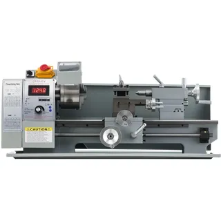 CREWORKS Metalldrehmaschine 8x16 Zoll Mini-Tisch-Metalldrehmaschine 750W Drehmaschine Tischdrehmaschine für Heimwerker-Holz- und Metallbearbeitung (210x400 mm)