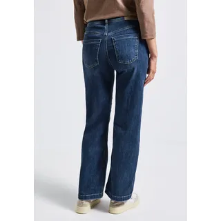 STREET ONE Jeans mid blue soft washed, - Comfort fit / in Dunkelblau - W27/L30