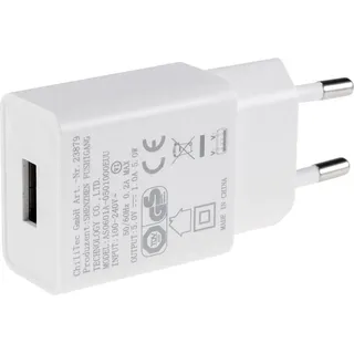 ChiliTec Stecker-Netzteil mit USB "CTN-0510" Ein 110-240V~, Aus 5V=, 1A, 5W, weiß