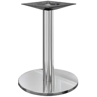 GGM Möbel Bistro Tischgestell | Ø 45 cm | Säule: 7,6 x 60 cm | Edelstahl | Tischgestell Rund, Gastro Tischgestell