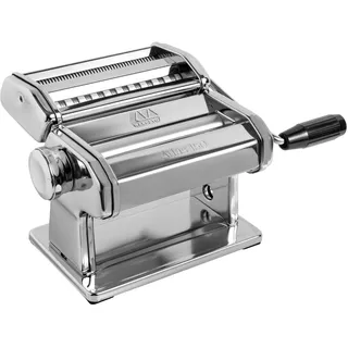 Marcato Nudelmaschine, Atlas 150, Nudelhersteller, Frische Pasta, Lasagne, Fettuccine, Tagliolini, Verchromter Stahl, Kompatibel mit 11 Extra-Formaten