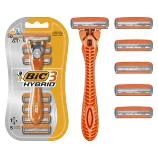 BIC 3 Hybrid Rasierer Und 6 Klingen
