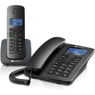 Motorola DECT + Corded Phone Schwarz