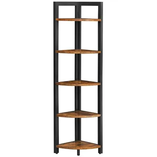 VASAGLE 5 stufiges Bücherregal, Aufbewahrungsregal, multifunktionaler Eckregal