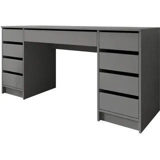 Mirjan24 Schreibtisch Ada Bis 9 Schubladen, Rechteckig,Rechteckig, 154x76x55 cm, Arbeitszimmer, Schreibtische, Bürotische