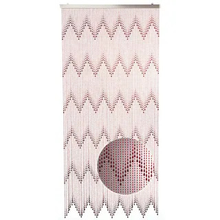 Kobolo Türvorhang Terra, 90x200 cm, rotbraun, 72 Stränge, eleganter Perlenvorhang aus Kunststoff, dekorativer Fliegenvorhang & Raumteiler für Balkon, Terrasse, Tür oder Fenster
