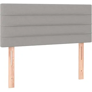 vidaXL Kopfteil Polsterkopfteil Betthaupt Bettkopfteil für Bett Bettgestell Bettrahmen Schlafzimmer Bettzubehör Hellgrau 80x5x78/88cm Stoff