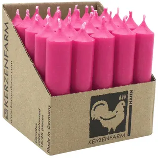 Kerzenfarm Hahn Stabkerzen 100 x 22 mm 25 St. pink