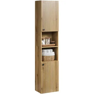 trendteam PureBliss Hochschrank 40 x 186 x 31 cm Schwarz Holz