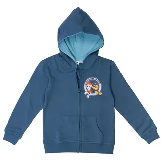 UNITED LABELS Paw Patrol Sweatjacke mit Kapuze für Jungen, Blau, Adventure, 110-116, Kapuzenpullover mit Reißverschluss, Hoodie Kapuzenjacke für Kinder - 110-116