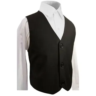Paul Malone Anzugweste Elegante Jungenweste Anzug Weste für Jungs schwarz Kinderweste-KA20, Gr. 86 schwarz 86