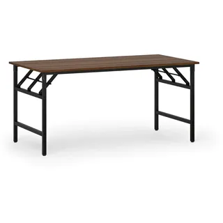 Klapptisch FAST READY, 160x80 cm, schwarzes Gestell, Nussbaum