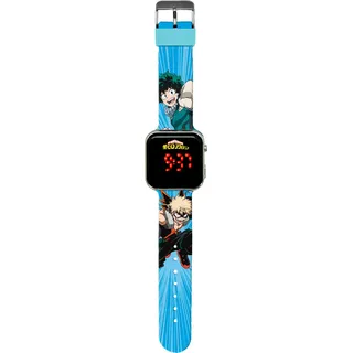 Kids Licensing Digitale Armbanduhr für Kinder, Unisex, Automatik, mit Silikonarmband, MHA4008, My Hero Academy