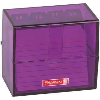 Brunnen Karteibox A8 gefüllt Purple 3 St.