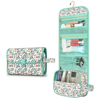 Fintie Kulturbeutel Tragbare Kulturtasche Kosmetiktasche Reisetasche, Große wasserdichte, Aufhängen Make-up Organizer Stauraum Tasche für Damen Mädchen