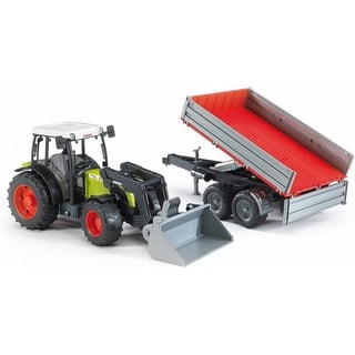 Bruder 02112 - Claas Nectis 267 F mit Frontlader und Bordwandanhänger 1:16