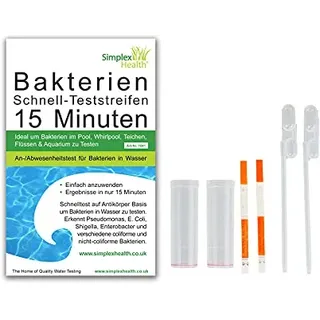 Bakterien Wassertest Schnelltest für Trinkwasser (2 Tests) 15 Minuten