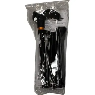 RUSSKA Aluminium-Gehstock faltbar anatomischer Griff rechts schwarz