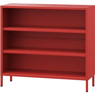 Jan Nowak Luca Bücherregal 100 x 35 x 90 cm Rot