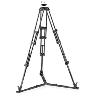 Manfrotto Carbon Doppelrohr-Stativ mit 100/75mm Halbschale & Bodenspinne