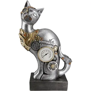 Casablanca by Gilde GILDE Figur Steampunk Cat silberfarben - (H) 30 cm | Gr.: onesize