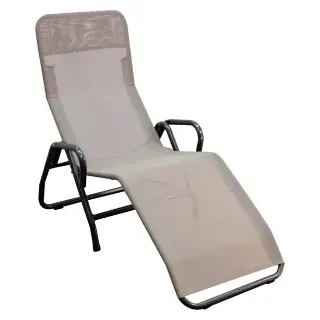 MFG Pool 3 Bäderliege 139 x 72 x 118 cm anthrazit/taupe klappbar