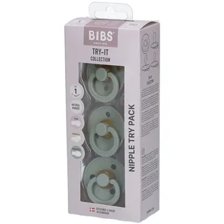 Bibs 1 - Try It Pack Fopspeen Sage