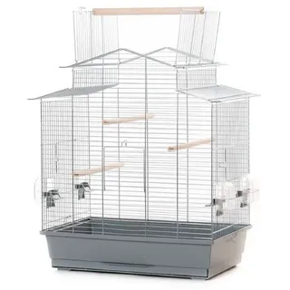 ollesch Vogelkäfig XXL 58,5 x 38 x 65 cm weiß