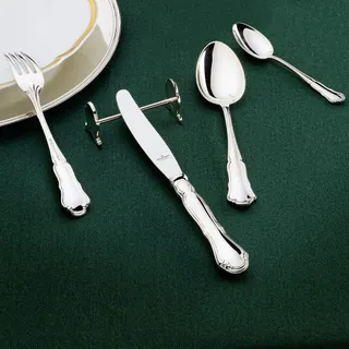 Wilkens Tafelsilber Menübesteck Silberbesteck 30tg DresdnerBarock 180 Versilbert