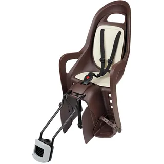 Polisport 8406000033 Groovy Maxi 29′′ – Kinderfahrradsitz Hinten, Rahmenmontage, 9 Monate–6 Jahre, Max 22 Kg, Hinterer Sitz, Für 29′′ Räder & Kleine Rahmen – Dunkelbraun/Braun