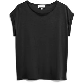ARMEDANGELS Damen T-Shirt aus TencelTM Lyocell Mix JILAANA Regular Fit Black - XXL