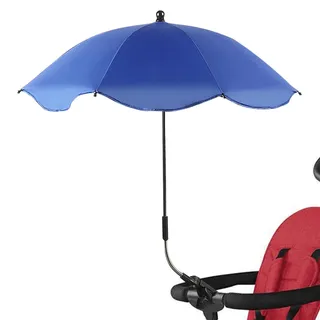 Kinderwagen Sonnenschirm, Sonnenschirm für Stuhl mit Verstellbarer Klemme, UPF 50+ Tragbarer UV-Schutz-Kinderwagen-Sonnenschirm für Terrassenstühle Strandstühle Rollstühle Golfwagen,Fahrrad