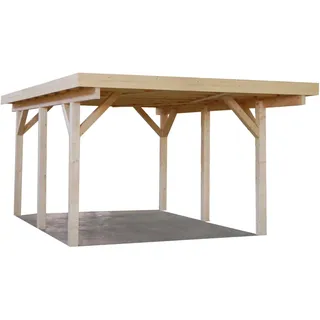 Einzel-Carport 360 x 512 cm naturbelassen