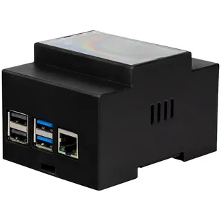 Joy-It DIN-Rail-Halterung Passend für (Entwicklungskits): Raspberry Pi® 4 zur Hutschienenmontage Schwarz