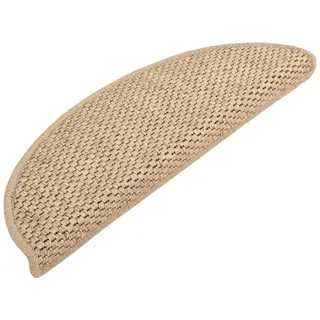 homiuse Treppenmatten Selbstklebend Sisal-Optik 15 STK. 56x20 cm Sand Matten Modern Stufenteppich Stufenmatten Innen Treppenstufen Antirutsch Schutz Komfortabel & Warm