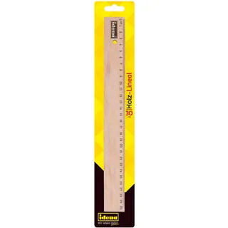 IDENA 10425 - Holzlineal 30 cm, natur, 1 Stück