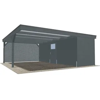 Carport 6 x 6m mit innenliegendem Geräteraum