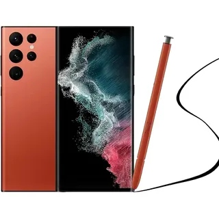 S22 Ultra Ersatz‐Stift für Samsung Galaxy S22 Ultra S Pen (EJ‐PS908B) | Ersatz‐Eingabestift mit 4096 Druckstufen für Galaxy S22 Ultra (EJ‐PS908B), ohne Bluetooth, mit Wechselspitzen (Orange)