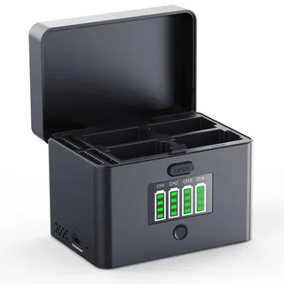 K&F CEONCEPT NP-FZ100/LP-E6NH Schnellladegerät mit LED-Anzeige und intelligenter Ladefunktion, geeignet für SD/CFA- und CFB-Speicherkarten. (Batterien Nicht im Lieferumfang enthalten)