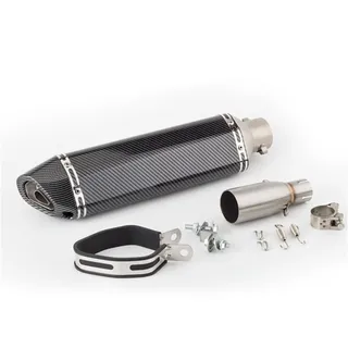 GXSAI Schalldämpfer Auspuffrohr Für Piaggio Beverly 125 300 Für MP3 125 250 300 Motorrad Slip On Exhuast Schalldämpfer Auspuff Mittelrohr(4)