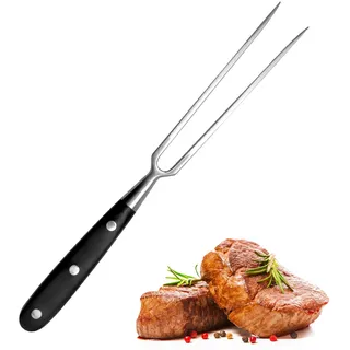 TNSLAND Fleischgabel Edelstahl mit Griff - 30cm Tranchiergabel, Grillgabel Serviergabel Bratengabel, Professioneller Multifunktionales Kochgabel Fleischgabel für Grill Küche Truthahn Braten Abendessen