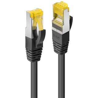 Lindy 47310 RJ45 Netzwerkkabel, Patchkabel CAT 6a (Rohkabel CAT 7) S/FTP 3.00 m Schwarz mit Rastnasenschutz 1 St.